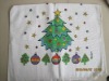 cotton velour pigment printed Christmas tree tea towel