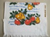 cotton velour pigment printed fruit tea towel