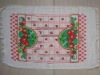 cotton velour pigment printed strawbery  tea towel