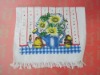 cotton velour pigment printing flower  tea towel