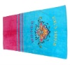 cotton velour printed beach towel