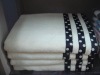 cotton white bath towels with ribbed band