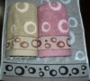 cotton yarn dyed with jacquard border towel bath