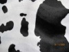 cow skin print velour fabric