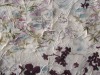 crepe printed fabric with rose flower