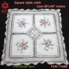 crocheted table cloth