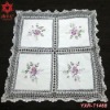 crocheted table cloth,linen/cotton