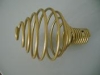 curtain pole with spiral curtain finials