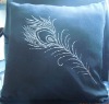 cushion cover of embroidery peacock cushion