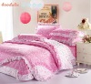cute series 100% cotton printed girl  bedding set with 4 pcs