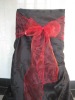 damask chair cover and organza sashes