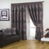 damask rod pocket curtain panel