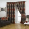 damask rod pocket curtain panel , pencile pleat