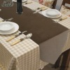 dark brown polyester/cotton print restaurant table runner