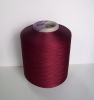 dark red--covered spandex yarn