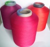 dark red--polyester covered spandex yarn