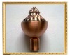 decor golden&brass iron window curtain rod finial for hotel use