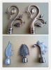 decor metal iron window curtain rod  finials