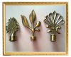 decor metal window curtain rod end  finials,leaf