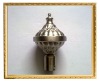 decor plated iron window curtain rod finial for hotel use