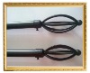 decorative black iron metal curtain rod/pipe