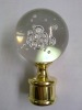 decorative round glass finials for curtain rod