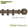 decorative smooth wood curtain rod