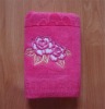 deep pink bright bath towel