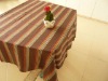 domestic striped tablecloth