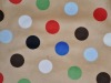 dot printed plush fabric