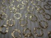 dots foil printed & burnout jersey fabric