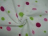 dots printed polar fleece fabric