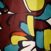 dull satin spandex printed fabric