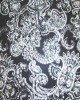 dull spangle embroidery on the 100% polyester mesh fabric for dress