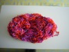 dyed fancy microfiber hand knitting feather yarn