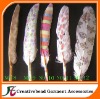 dyed goose feather with motif