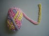 dyed polyester pompom net yarn for knitting scarves