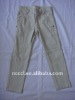 elastic cotton  with logo buttons and strass rivet girl pants