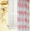 elegant decorative red floral printed organza polyester bedroom curtain living room curtain