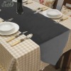 elegant gray black table runner with placemats