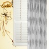 elegant  gray floral printed organza polyester bedroom curtain sitting room curtain