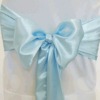 elegant satin chair sash,light blue fashion chair sash