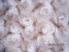 emboss swirl rose plush fabric