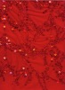 embossed spangle embroidery on the polyester spandex knitted fabric