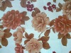 embossing  PVC table cloth in roll peony  design
