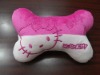 embroider kitty plush pillow