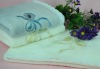 embroidered 100% cotton bath towel