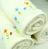 embroidered bath towel