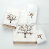 embroidered bath towel