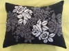 embroidered cushion- applique peony